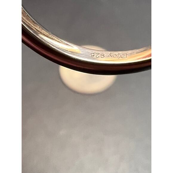 NEW Amethyst and brown zircon halo ring in platinum over sterling silver size 8 - Picture 3 of 16